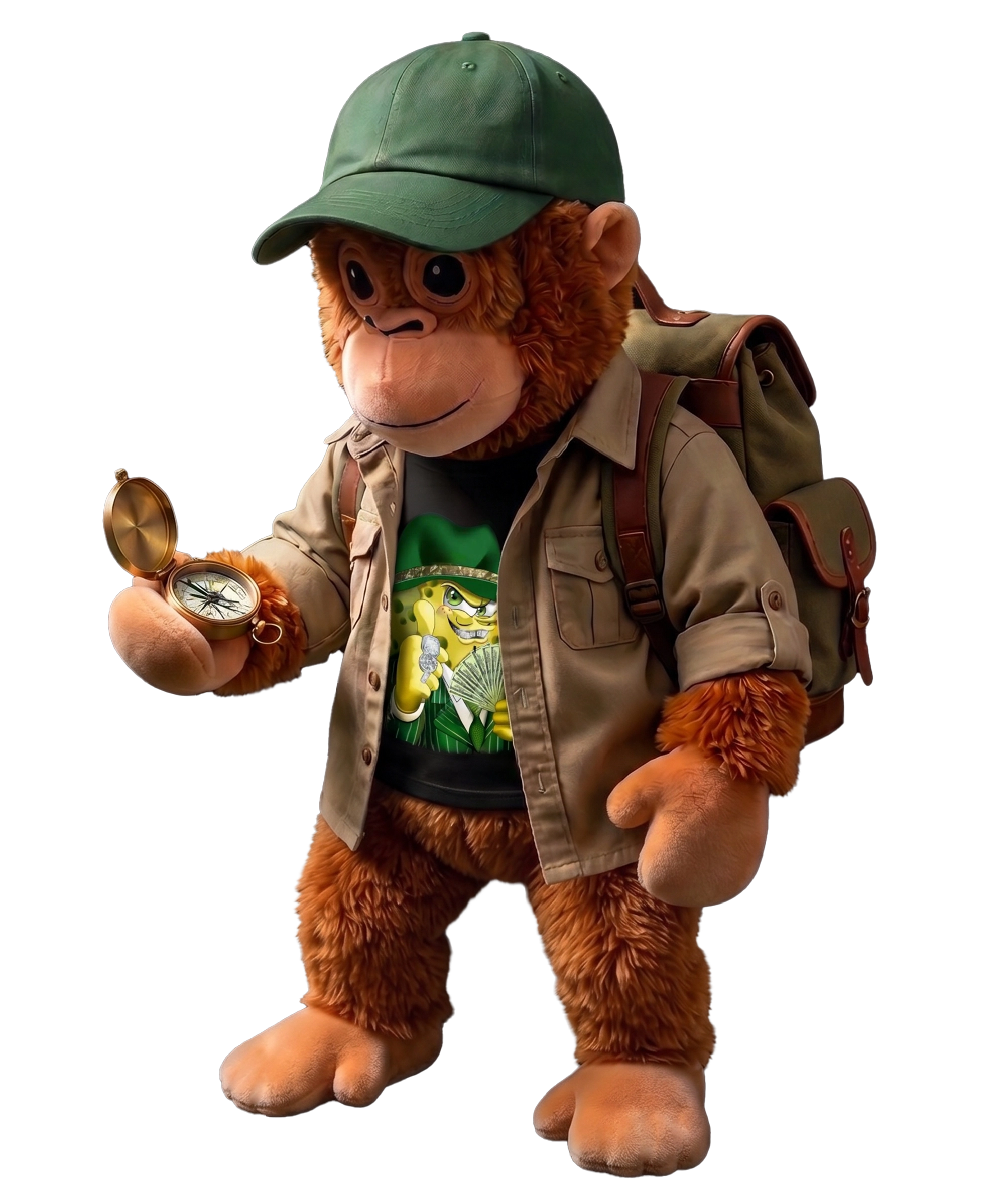 Mascota de Key! equipada para una aventura en la selva
